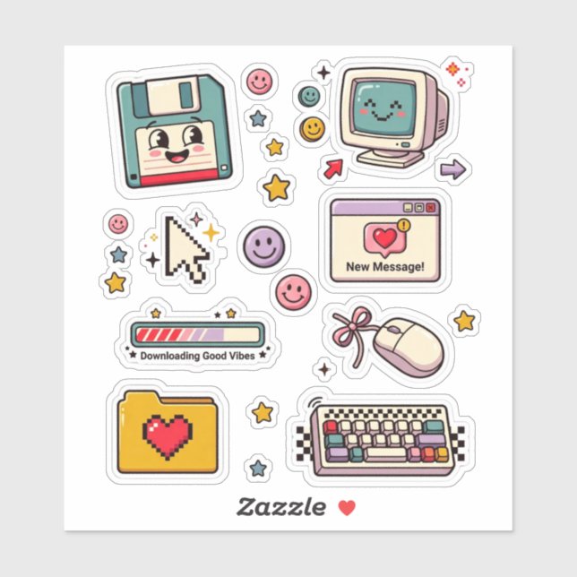 Retro Technology Sticker Sheet (Sheet)