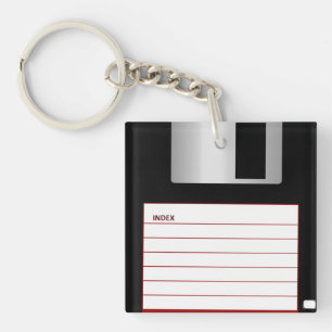 Retro Technology Vintage Floppy Disk Keychain