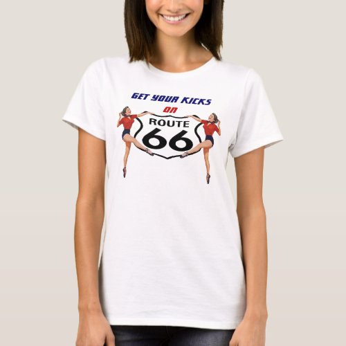 RETRO TEE T_SHIRT GET YOUR KICKS ON ROUTE 66