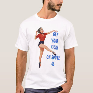 RETRO TEE T-SHIRT GET YOUR KICKS ON ROUTE 66