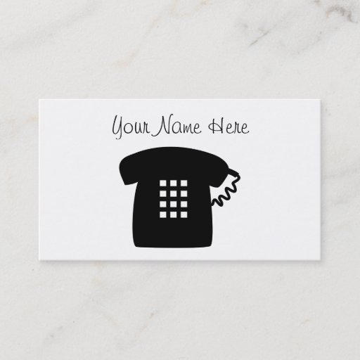 Customizable Retro Telephone Business Cards
