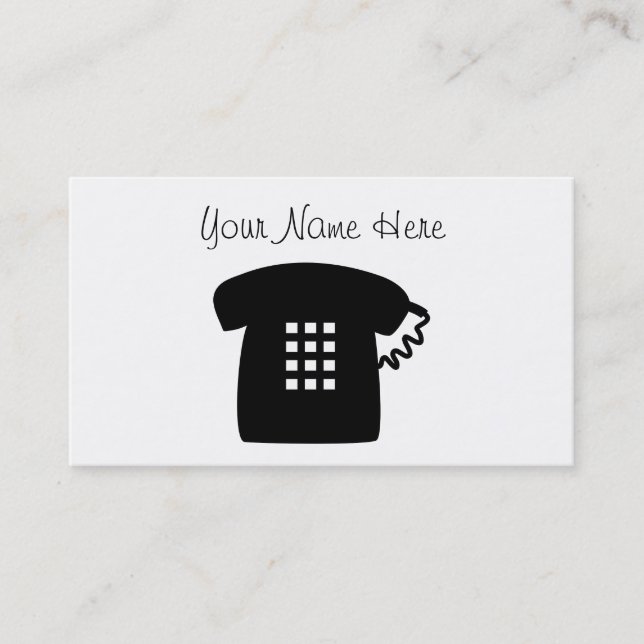 Retro Telephone Business Card (Front)