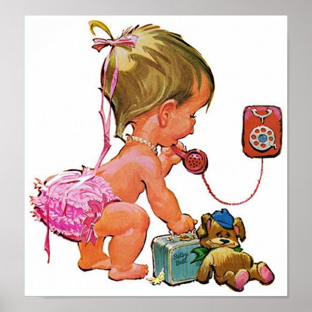 Retro Telephone Toddler Poster (Front)