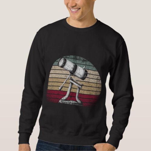 Retro Telescope Astronomy Sweatshirt