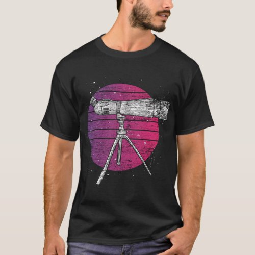 Retro Telescope Astronomy T_Shirt