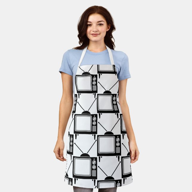 RETRO TELEVISION KITCHEN APRON (Worn)
