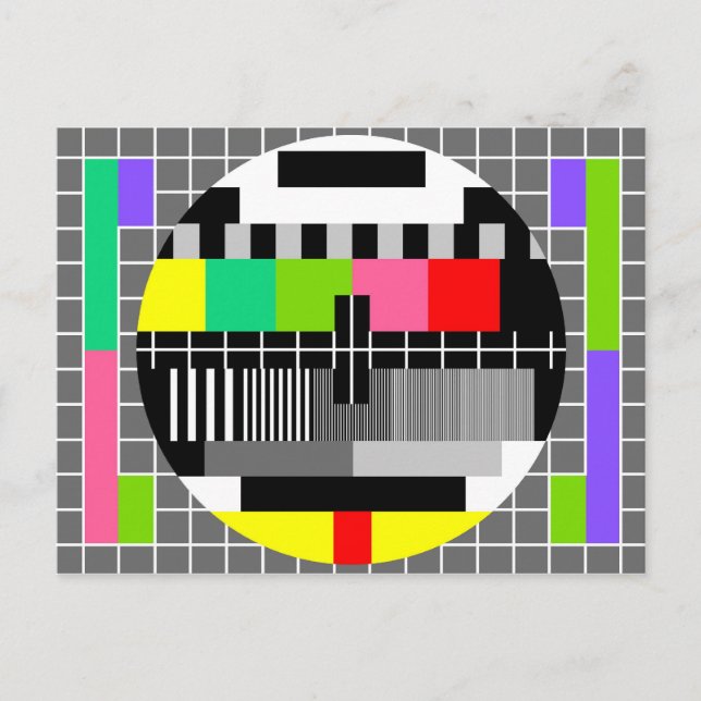 'Retro television' postcard (Front)