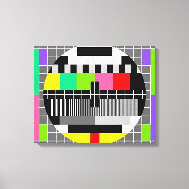 'Retro television' wrapped canvas Print (Front)