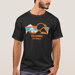 Retro Telluride Colorado Mountain Range Sunset T-Shirt