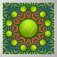 RETRO TENNIS BALL POSTER