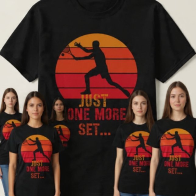 Retro Tennis Player Just One More Set Sweatshirt (Creator Uploaded)