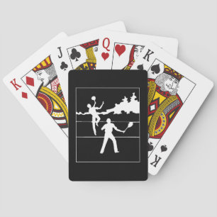 Retro Tennis Silhouette Poker Cards