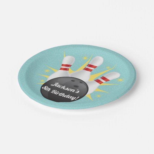Retro Tenpin Bowling Party Paper Plates Zazzle