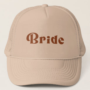 Retro Terracotta Bride Trucker Hat