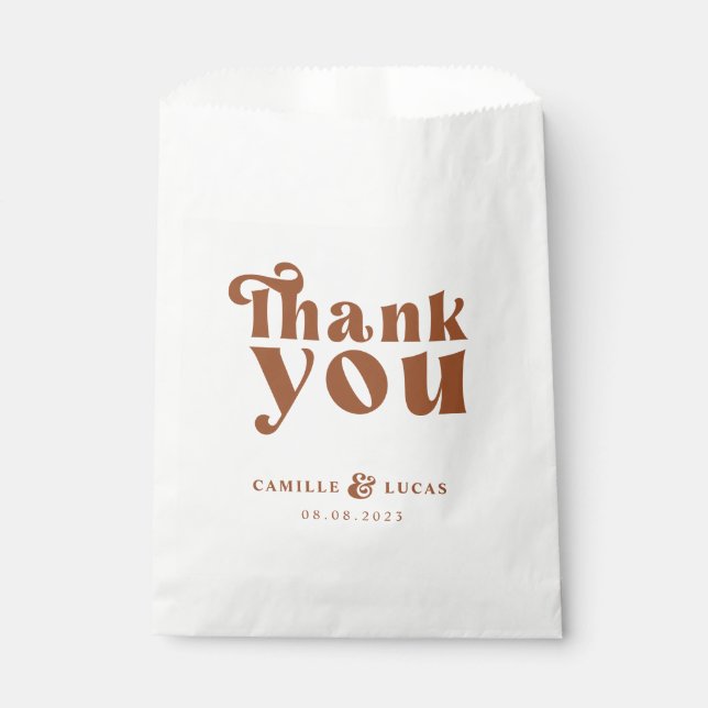 Retro Terracotta Favor Bags (Front)