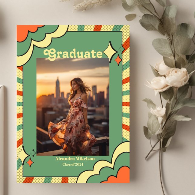 Retro Terracotta  Graduation Announcement (Creator Uploaded)