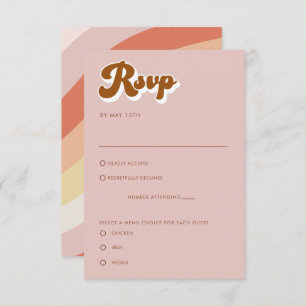 Retro Terracotta RSVP Enclosure Card