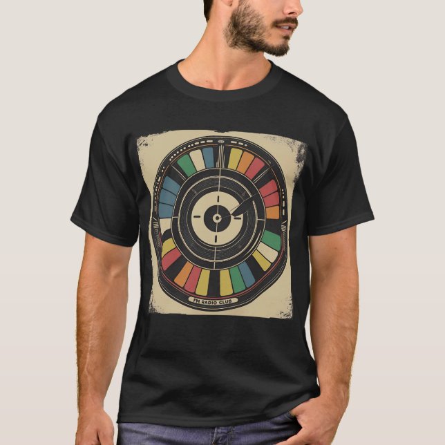 Retro Test Pattern - Broadcast Circle Tee T-Shirt (Front)