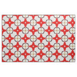Retro Test Pattern Red Black White Pattern Fabric