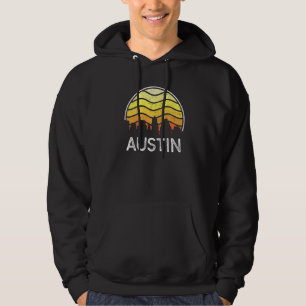 Retro Texas Austin Visitors Skyline Vintage Urban Hoodie