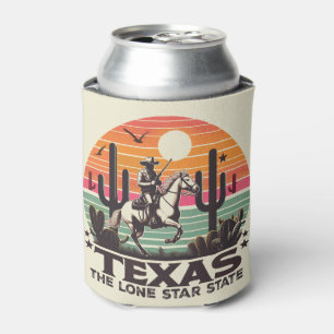 Retro Texas Can Cooler