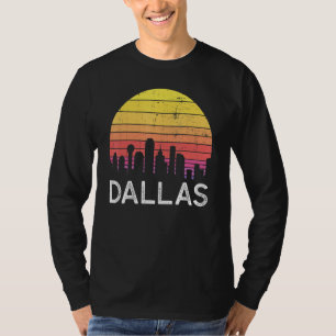 Retro Texas Dallas Skyline Vintage Urban Buildings T-Shirt