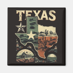 Retro Texas Magnet