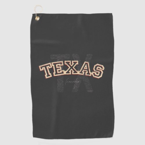 Retro Texas Vintage Lone Star State USA Golf Towel