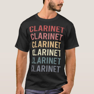 Retro Text Clarinet T-Shirt