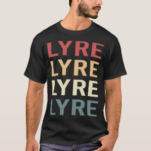 Retro Text Lyre T-Shirt