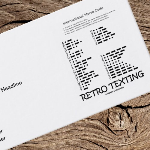Retro Texting (International Morse Code) Business Cards