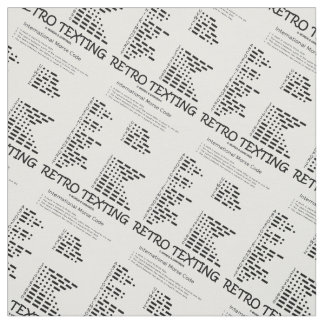Retro Texting International Morse Code Geek Humor Fabric