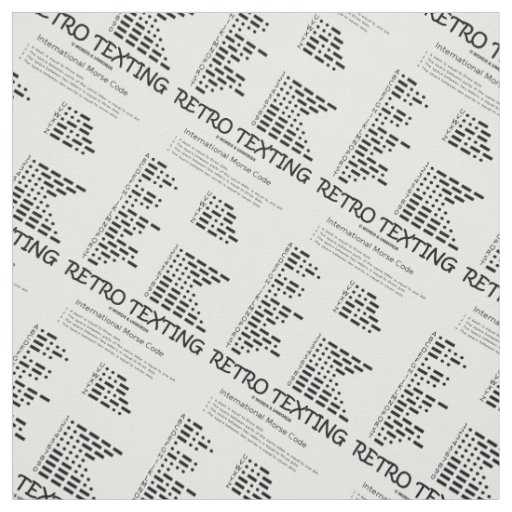 Retro Texting International Morse Code Geek Humor Fabric