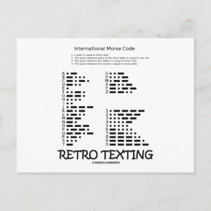 Retro Texting (Internatonal Morse Code) Postcard