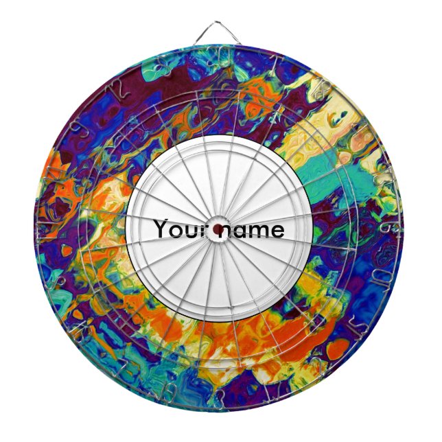 Retro texture abstract design dart board (Front)