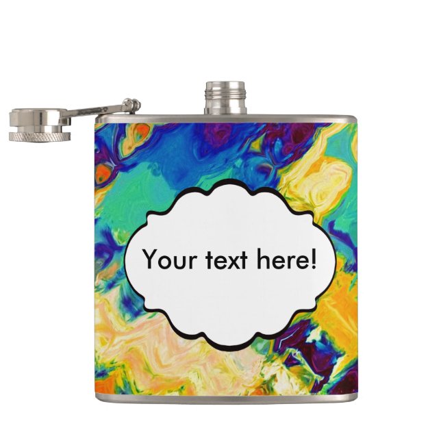 Retro texture abstract design flask (Opened)