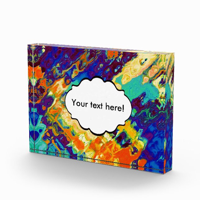 Retro texture abstract design photo block (Right)