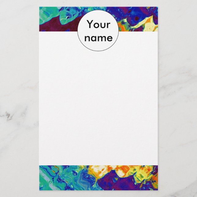 Retro texture abstract design stationery (Front)