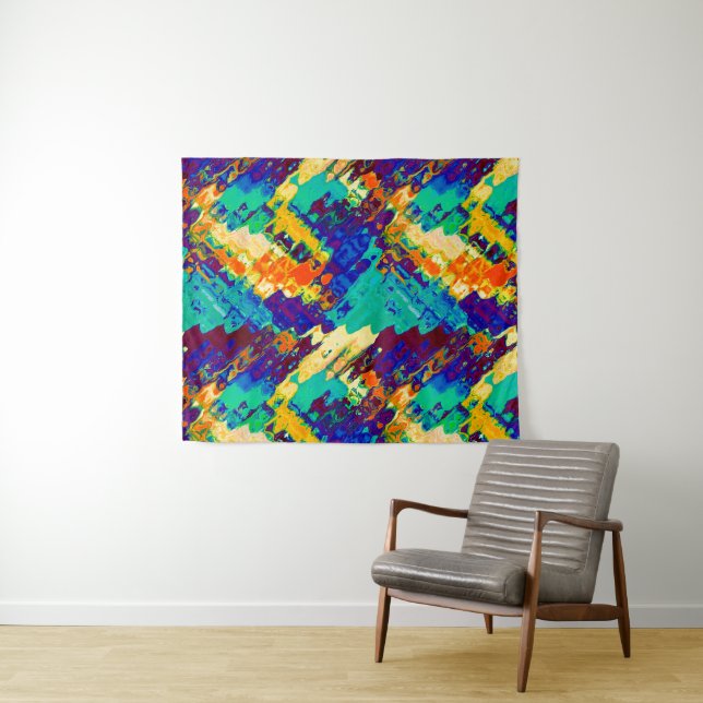 Retro texture abstract design tapestry (In Situ (Horizontal))