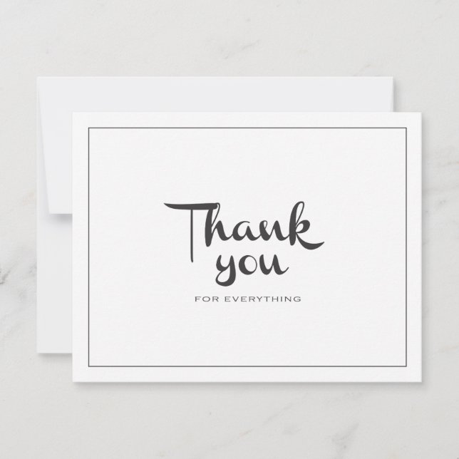 Retro Thank You Double-Sided Card (Front)