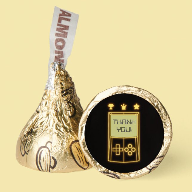 Retro Thank You Gaming Kids Gamer Birthday Party Hershey®'s Kisses® (Retro Thank You Gaming Kids Gamer Birthday Party Hershey®'s Kisses®)