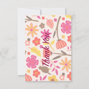 Retro Thank You Note Card