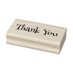 Retro Thank You Rubber Stamp