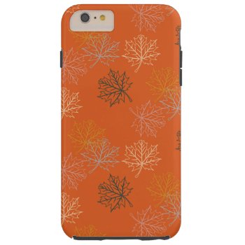 Retro Thanksgiving Fall Autumn Leaves Tough Iphone 6 Plus Case by Home_Sweet_Holiday at Zazzle