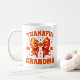 Retro Thanksgiving Grandma Coquette Bow Coffee Mug