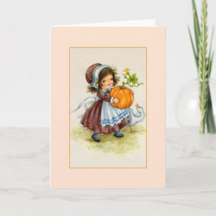 Retro Thanksgiving Harvest Greeting Card