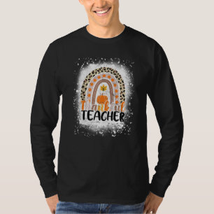 Retro Thanksgiving Teacher Thankful Teacher Rainbo T-Shirt