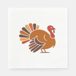 Retro Thanksgiving Turkey – Fall Harvest Design Cl Napkins