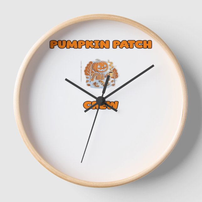 Retro Thanksgiving Turkey – Fall Harvest Design Ov Clock (Front)