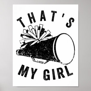 Retro That's My Girl Cheer Mom Cheer Leading Girl  Poster